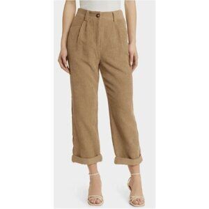 NWT Petal + Pup Nordstroms Talaren Cuffed Corduroy Pants Trousers Tan US 12